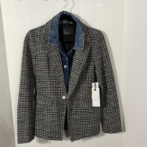 Blue Revival Helen Blazer Black Muti Tweed Size S